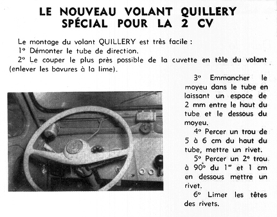 volant quillery 2cv