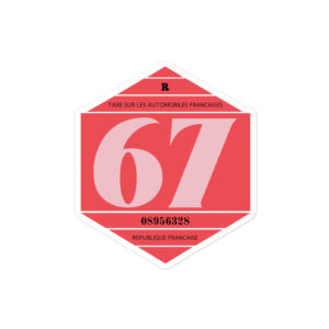 Autocollant Rond 2CV - Vignette Taxe Auto 1967