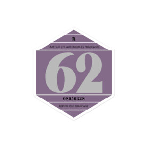 Autocollant Rond 2CV - Vignette Taxe Auto 1962