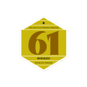 Autocollant Rond 2CV - Vignette Taxe Auto 1961