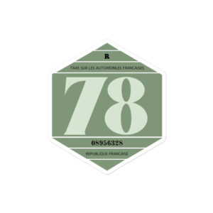 Autocollant Rond 2CV - Vignette Taxe Auto 1978