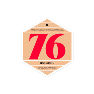 Autocollant Rond 2CV - Vignette Taxe Auto 1976