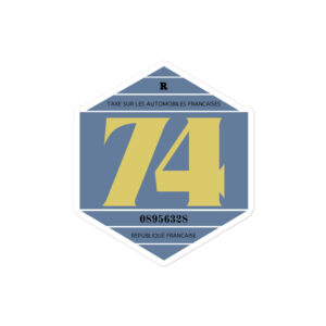 Autocollant Rond 2CV - Vignette Taxe Auto 1974