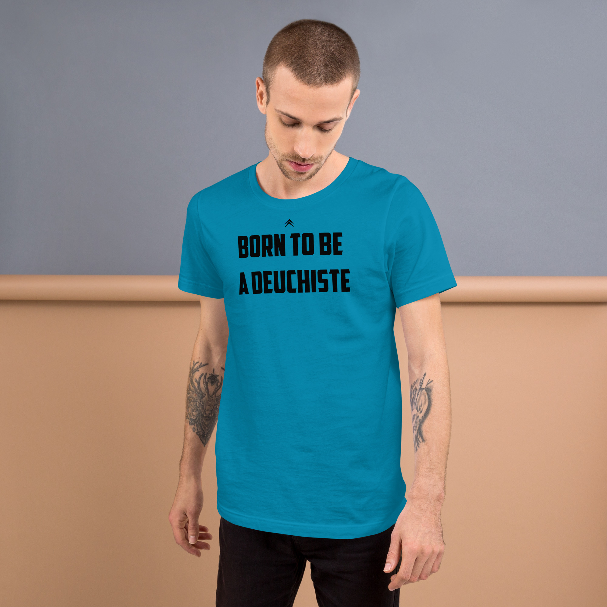 T-Shirt 2CV "Born to be deuchiste" - Style Vintage – Image 3