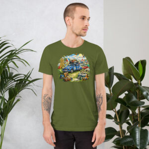 T-Shirt 2CV "Road-trip" - Style Vintage